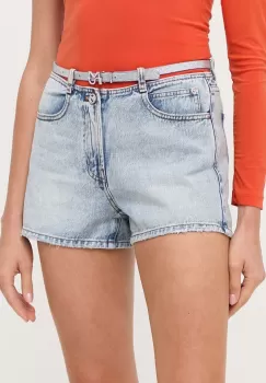 Miss Sixty pantaloni scurti jeans femei, neted, high waist imagine