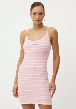 Miss Sixty rochie 6L2RJ0020000 RJ0020 KNIT DRESS culoarea roz, mini, drept, 6L2RJ0020000 imagine