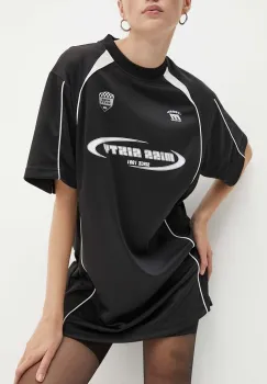 Miss Sixty rochie culoarea negru, mini, oversize, 6L3DJ0340000 imagine