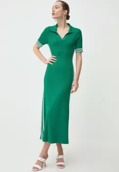 Miss Sixty rochie RJ5120 KNIT DRESS culoarea verde, maxi, mulata, 6L1RJ5120000 imagine