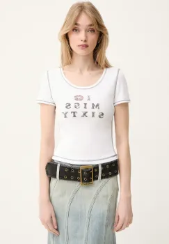 Miss Sixty tricou femei, culoarea alb, 6S1SJ50500 imagine