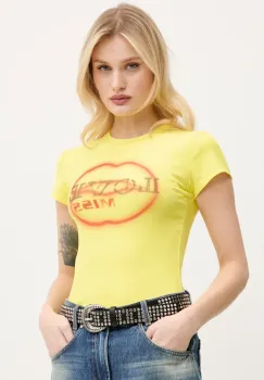 Miss Sixty tricou femei, culoarea galben, 6S1SJ56800 imagine
