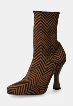Missoni botine Gea femei, culoarea bej, cu toc drept, MW47_044 imagine