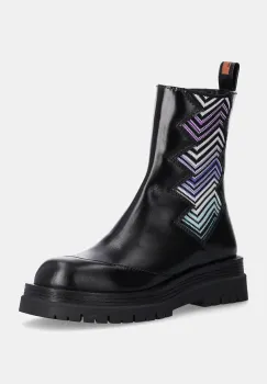 Missoni botine Kaya femei, culoarea negru, cu toc plat, MW50_050 imagine