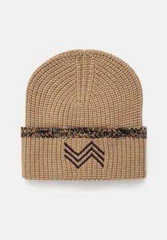 Missoni caciula culoarea bej, de lana, din tricot gros, CP00WOD9829 imagine