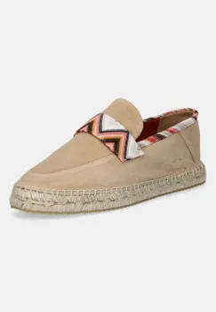 Missoni espadrile din piele intoarsa Amelia culoarea bej, MWB013_020 imagine
