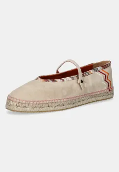 Missoni espadrile din piele intoarsa Lola culoarea bej, MWB012_005 imagine