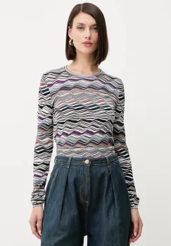 Missoni pulover de lana culoarea alb, light, DS25WN06.BK01C0 imagine