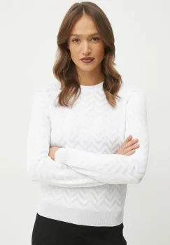 Missoni pulover femei, culoarea alb, light, DS25SN09.BK044U imagine