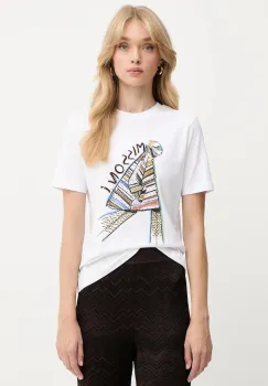Missoni tricou din bumbac culoarea alb, DS25WL03.BJ00PB imagine