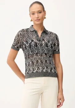 Missoni tricou polo culoarea maro imagine