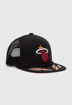 Mitchell&Ness sapca NBA MIAMI HEAT culoarea negru, cu imprimeu imagine