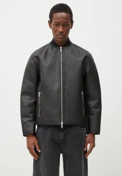 MKI MIYUKI ZOKU geaca de piele Shearling Bomber Jacket culoarea negru, de tranzitie, SHEARLING.BOMBER.JACKET imagine