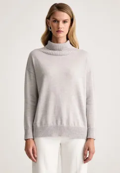 MM by Max Mara pulover cu guler inalt pentru femei din lana MMLMEANDRO imagine