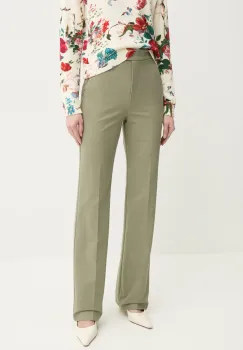 MM pantaloni femei, culoarea verde, drept, high waist, 2516781028600 imagine