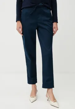 MM pantaloni MARA culoarea bleumarin, drept, high waist, 2526136017600 imagine