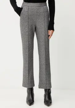 MM pantaloni ORLANDA culoarea maro, lat, high waist, 2526786078600 imagine
