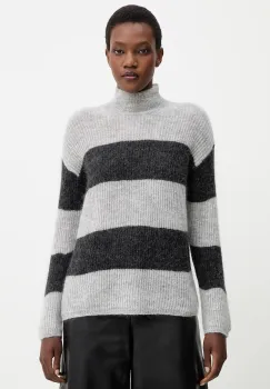 MM pulover de lana TENNA culoarea gri, light, cu guler, 2526366188600 imagine