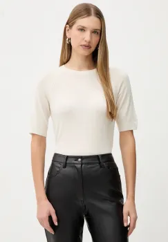 MM tricou de lana YEN culoarea bej, 2526366198600 imagine