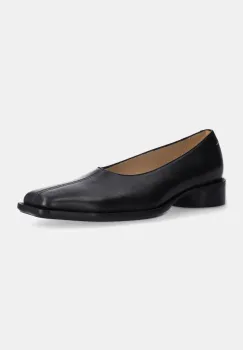 MM6 Maison Margiela balerini de piele culoarea negru, S66WZ0034.P3628 imagine