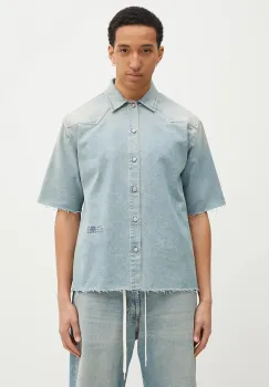 MM6 Maison Margiela camasa jeans barbati, cu guler clasic, relaxed, SH0DR0006 imagine