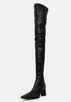 MM6 Maison Margiela cizme femei, culoarea negru, cu toc drept, S66WW0089.P7973 imagine
