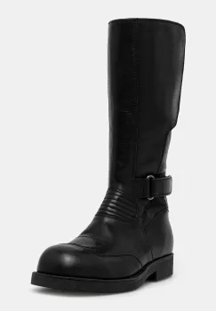 MM6 Maison Margiela cizme inalte din piele culoarea negru, SH3WW0006.P7431.T8013 imagine