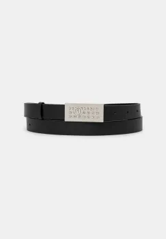 MM6 Maison Margiela curea de piele femei, culoarea negru, SA6TP0010 imagine