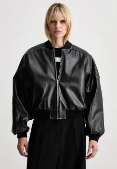 MM6 Maison Margiela geaca bomber pentru femei din imitatie de piele imagine