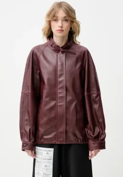 MM6 Maison Margiela geaca culoarea bordo, de tranzitie, S62AN0148 imagine