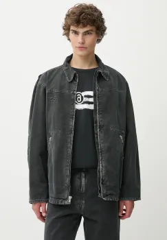 MM6 Maison Margiela geaca jeans culoarea negru, de tranzitie, oversize, SH0AM0041 imagine
