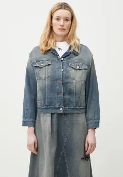 MM6 Maison Margiela geaca jeans de tranzitie, oversize, S52AM0319 imagine