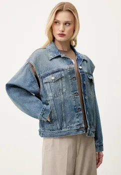 MM6 Maison Margiela geaca jeans de tranzitie, S52AM0308.M30018 imagine