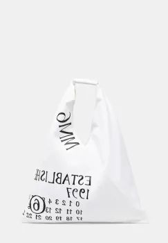 MM6 Maison Margiela geanta de bumbac Classic Japanese Handbag culoarea alb, S54WD0039 imagine