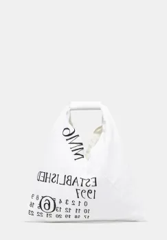 MM6 Maison Margiela geanta de bumbac culoarea alb, SB6WD0013 imagine