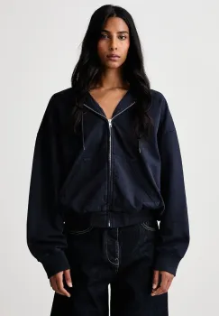 MM6 Maison Margiela  hanorac cu fermoar si gluga pentru femei din bumbac imagine