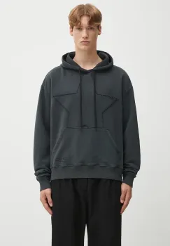 MM6 Maison Margiela hanorac de bumbac culoarea negru, cu gluga, uni, SH2GU0022.M25024.899 imagine