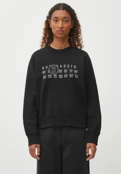MM6 Maison Margiela hanorac de bumbac culoarea negru, cu imprimeu, S52GU0248.M25025.900 imagine