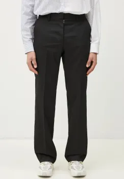 MM6 Maison Margiela pantaloni barbati, culoarea negru, drept, SH0KA0035 imagine