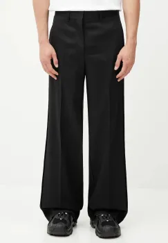 MM6 Maison Margiela pantaloni de lana barbati, culoarea negru, drepti SH0KA0047.S47848.900 imagine