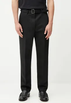 MM6 Maison Margiela pantaloni de lana barbati, culoarea negru, drepti SH2KA0042.M35612.900 imagine