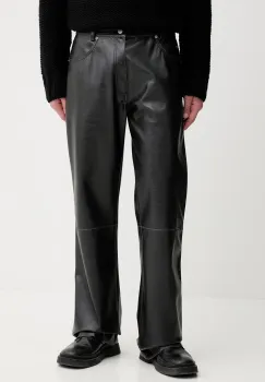 MM6 Maison Margiela pantaloni pantaloni scurti negri drepti pentru barbati SH2LA0045.M35455.900 imagine