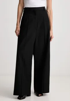 MM6 Maison Margiela pantaloni pentru femei cu amestec de lana imagine