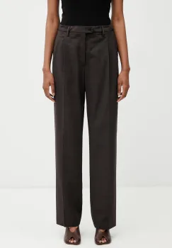 MM6 Maison Margiela pantaloni straight pentru femei, cu lana imagine
