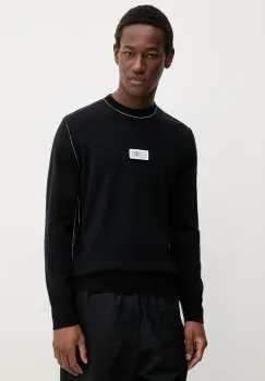 MM6 Maison Margiela pulover de lana barbati, culoarea negru, light, SH0HL0017 imagine