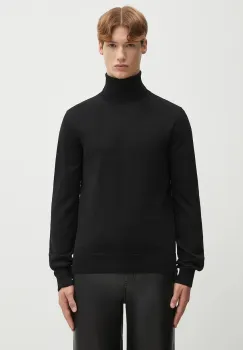 MM6 Maison Margiela pulover de lana culoarea negru, light, cu guler, SH0HA0006.M13133.900 imagine