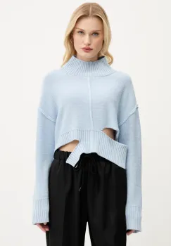 MM6 Maison Margiela pulover de lana femei, cu guler, S52HA0290 imagine