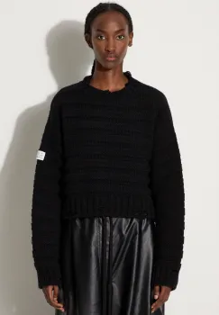 MM6 Maison Margiela pulover de lana femei, culoarea negru, calduros, S52HL0031.M13040 imagine