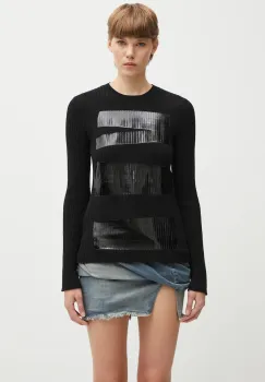 MM6 Maison Margiela pulover din amestec de lana culoarea negru, light, S62HL0041.M13196.900S imagine