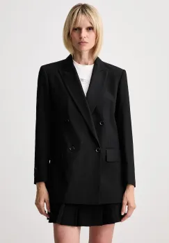 MM6 Maison Margiela sacou cu doua randuri de nasturi pentru femei cu amestec de lana imagine